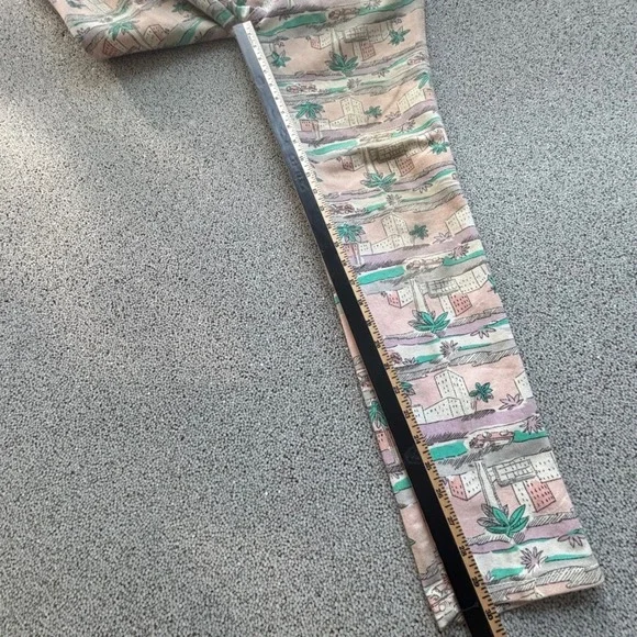 Braxton Jeans Women 11 Pink Tropical Palm Tree Print Beach Retro Stretch - Picture 13 of 13